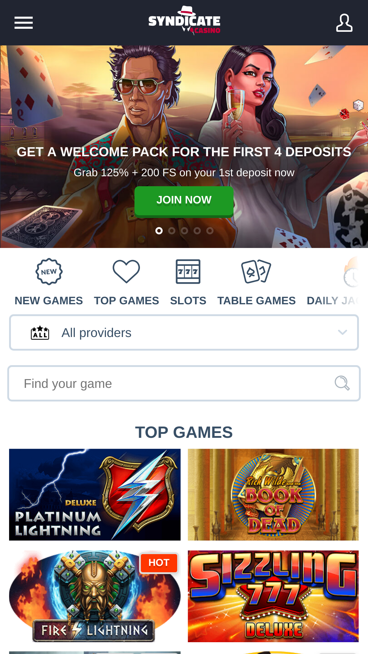 Syndicate Casino Screenshot Syndicate Casino Screenshot