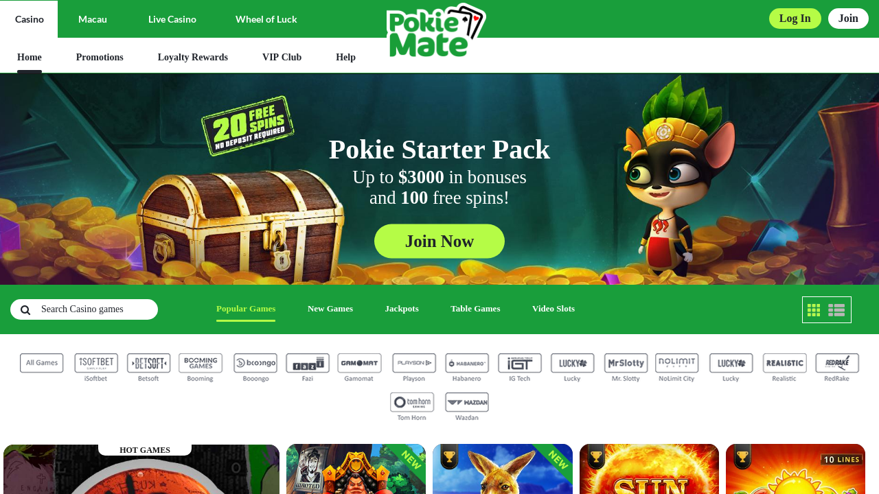 Pokie Mate Casino Screenshot Pokie Mate Casino Screenshot