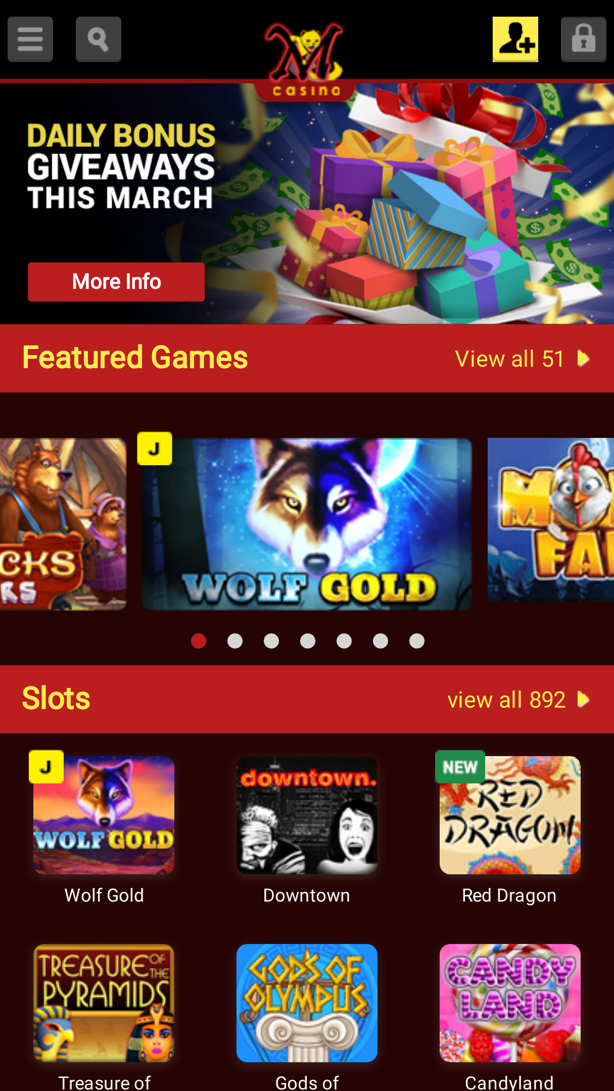 Mongoose Casino Screenshot Mongoose Casino Screenshot