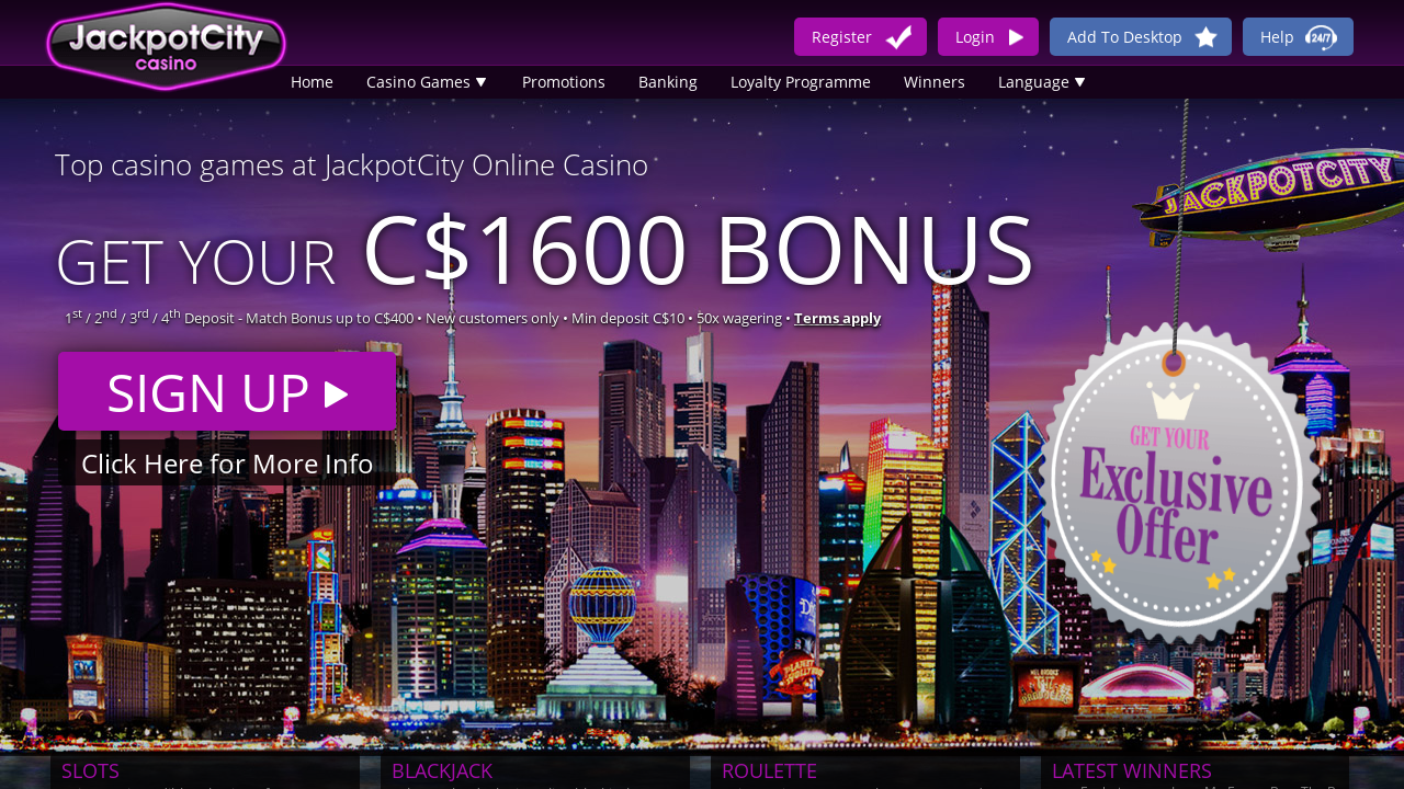JackpotCity Screenshot JackpotCity Screenshot