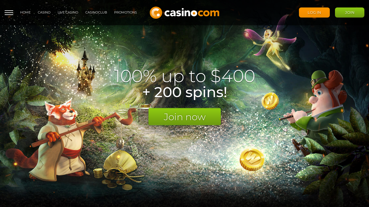Casino.com Screenshot Casino.com Screenshot
