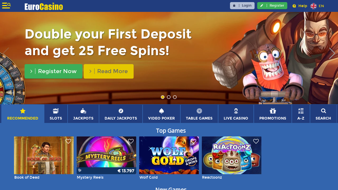 EuroCasino Screenshot EuroCasino Screenshot