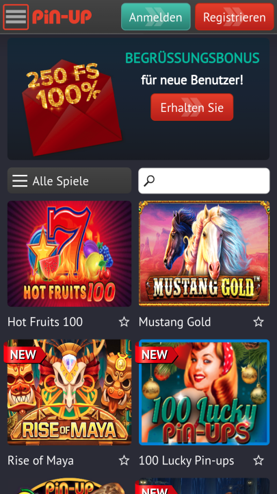 Pin-Up Casino Screenshot Pin-Up Casino Screenshot