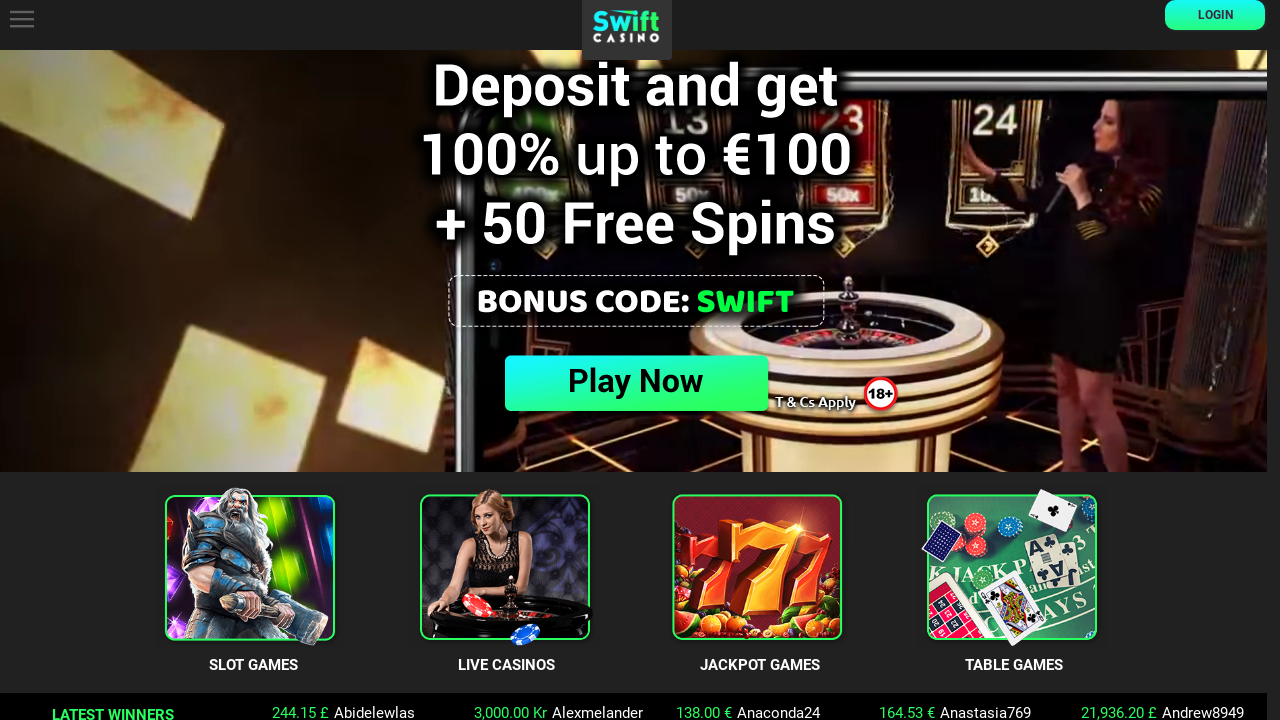 Swiftcasino Screenshot Swiftcasino Screenshot