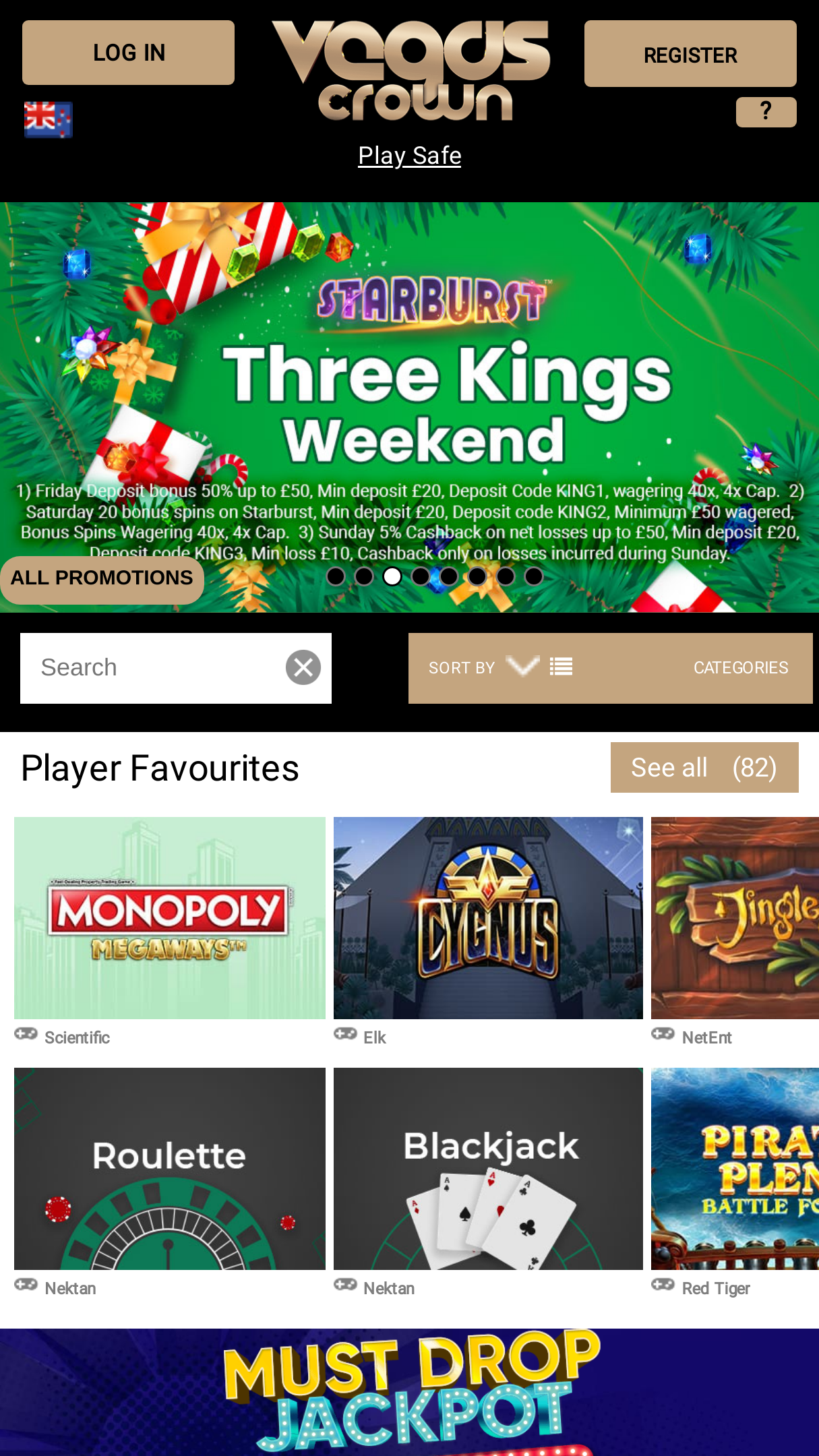 Vegas Crown Casino Screenshot Vegas Crown Casino Screenshot