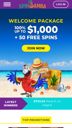 Spin Samba Casino Screenshot