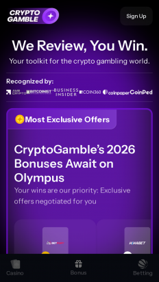 CryptoGamble Casino Screenshot