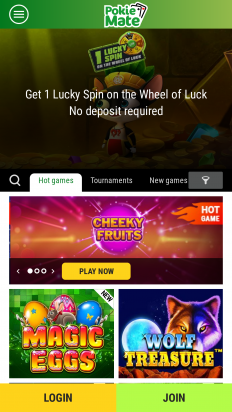 Pokie Mate Casino Screenshot