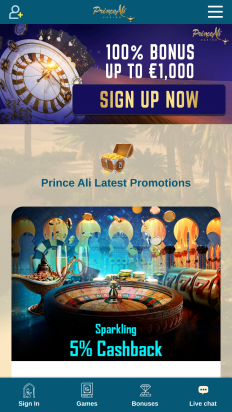 PrinceAli Casino Screenshot