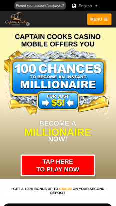 CaptainCooks Casino Screenshot CaptainCooks Casino Screenshot