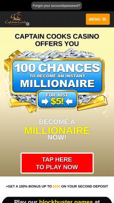 CaptainCooks Casino Screenshot CaptainCooks Casino Screenshot