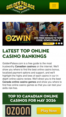 GoldenPalace.com Screenshot