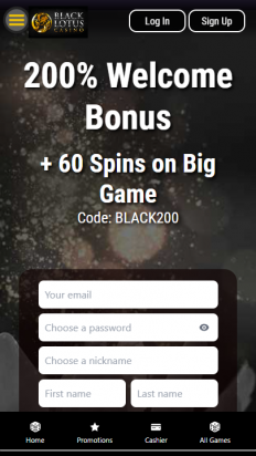 Black Lotus Casino Screenshot