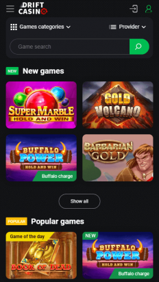 Drift Casino Screenshot