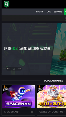 Bet90 Casino Screenshot