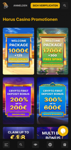 Horus Casino Screenshot