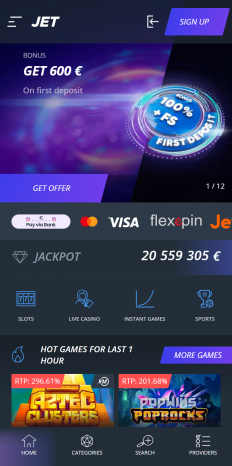 Jet Casino Screenshot