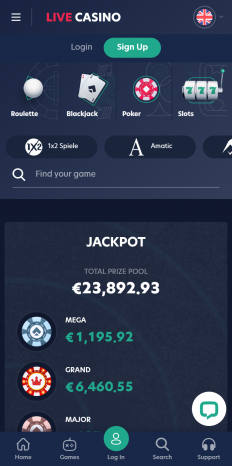 Live Casino Screenshot