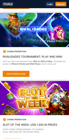 Rivalo Casino Screenshot