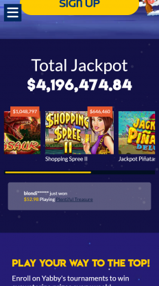 Yabby Casino Screenshot