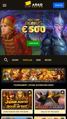 ArgoCasino.com Screenshot