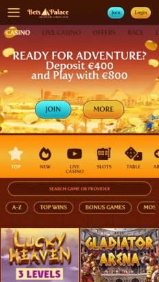 BetsPalace Casino Screenshot