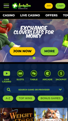 LuckyZon Casino Screenshot