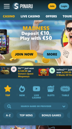 Spinaru Casino Screenshot