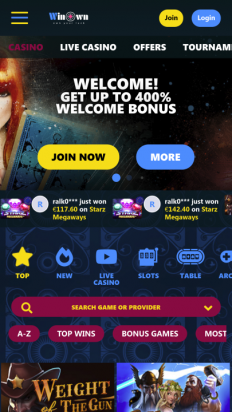 Winown Casino Screenshot