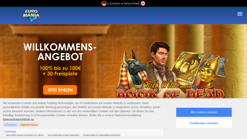 EuroMania Casino Screenshot
