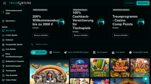 True Fortune Casino Screenshot