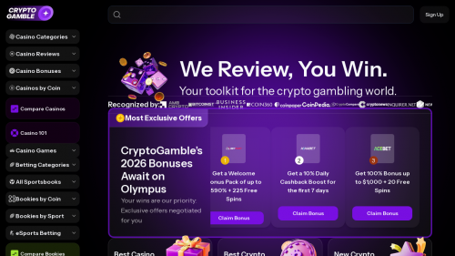CryptoGamble Casino Screenshot
