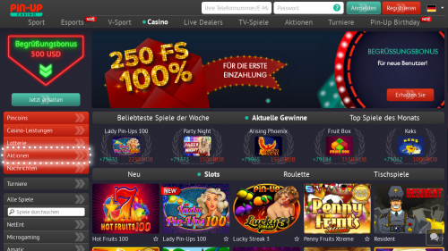 Pin-Up Casino Screenshot