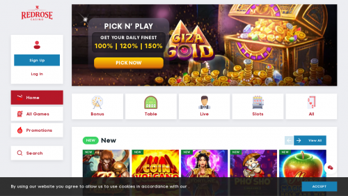 RedRose Casino Screenshot