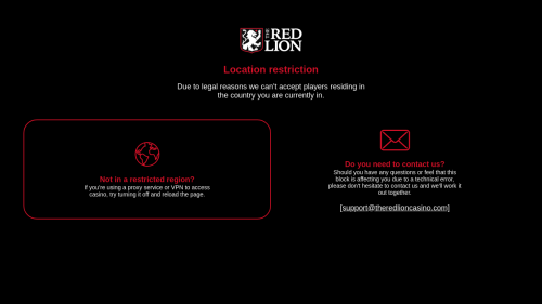 The Red Lion Casino Screenshot