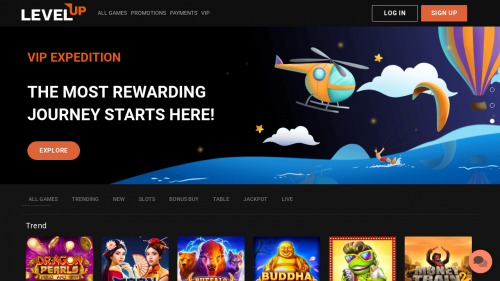 LevelUp Casino Screenshot