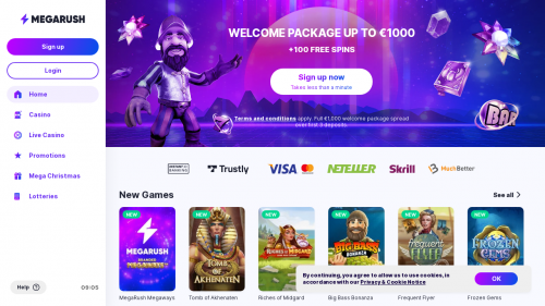 MegaRush Casino Screenshot