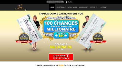 CaptainCooks Casino Screenshot CaptainCooks Casino Screenshot