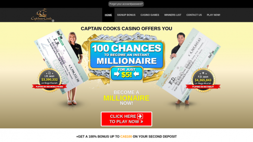 CaptainCooks Casino Screenshot CaptainCooks Casino Screenshot