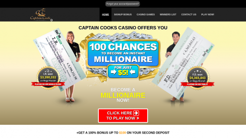 CaptainCooks Casino Screenshot CaptainCooks Casino Screenshot