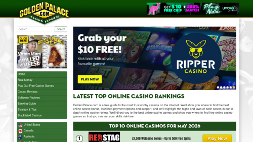 GoldenPalace.com Screenshot