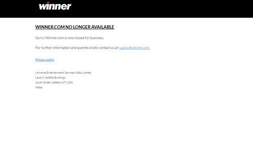 Winner.com Casino Screenshot