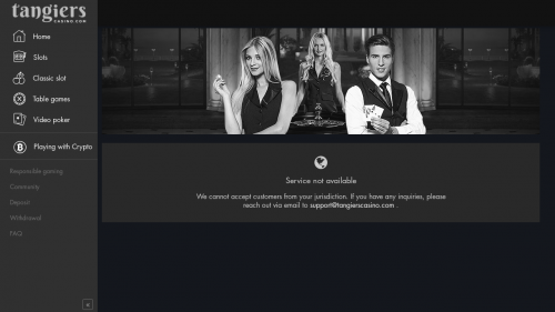 Tangiers Casino Screenshot