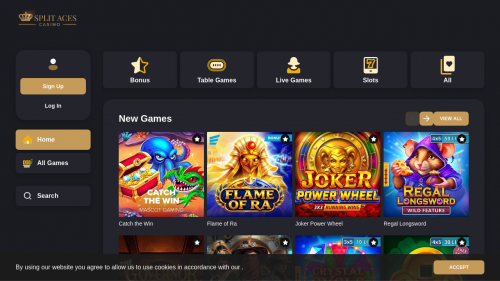 Split Aces Casino Screenshot