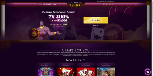 Aladdins Gold Casino Screenshot