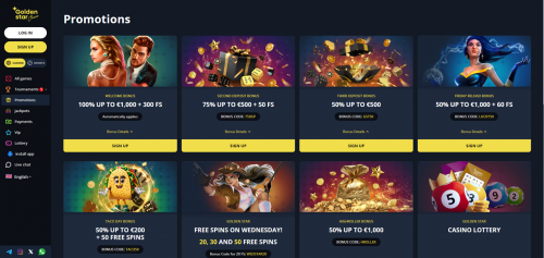 GoldenStar Casino Screenshot