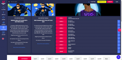 InstantPay Casino Screenshot
