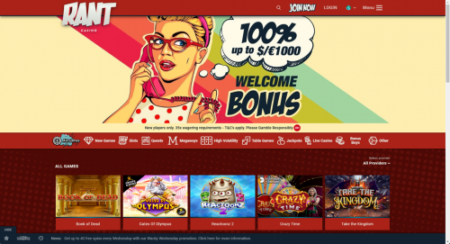 RANT Casino Screenshot