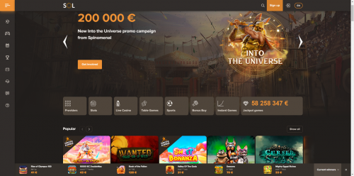 Sol Casino Screenshot