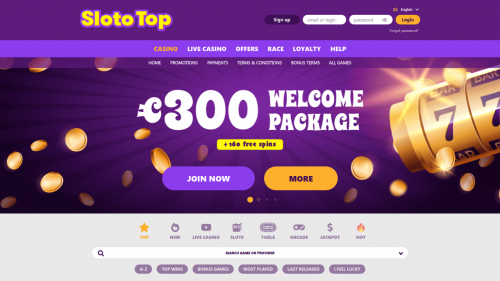 SlotoTop Casino Screenshot